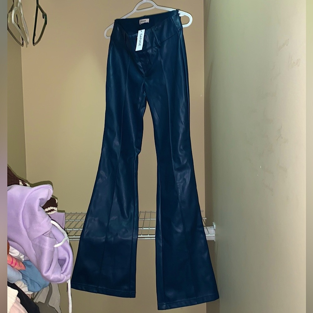 BRAND NEW Faux Leather Bell Bottoms